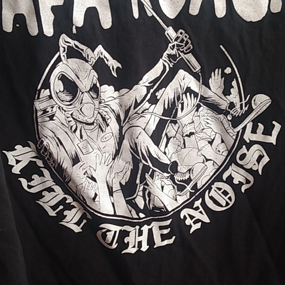 Vintage Papa Roach Kill the noise Men's Short Sleeve T-shirt Size XL Black&White - Picture 2 of 8